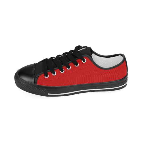 Red Hot Women's Classic Canvas Shoes (Model 018)