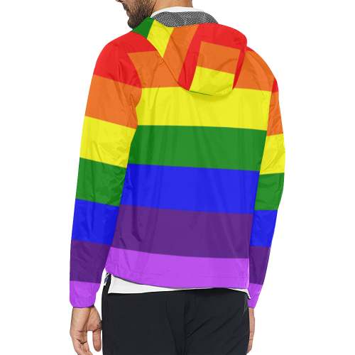 Rainbow Flag (Gay Pride - LGBTQIA+) Unisex All Over Print Windbreaker (Model H23)