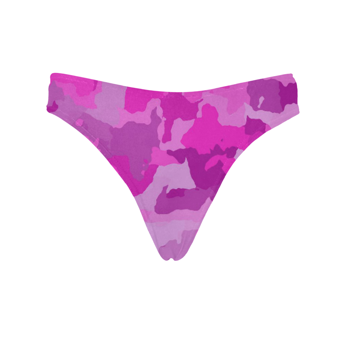 camouflage hot pink Women's All Over Print Thongs (Model L30)