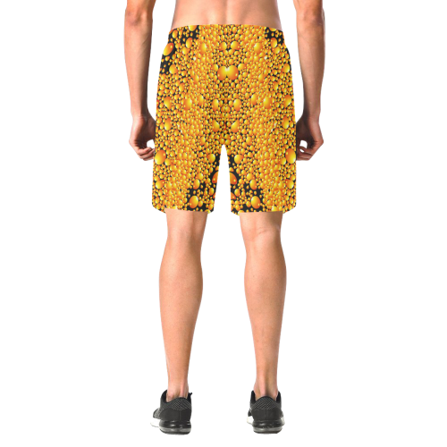 yellow bubble Men's All Over Print Elastic Beach Shorts (Model L20)