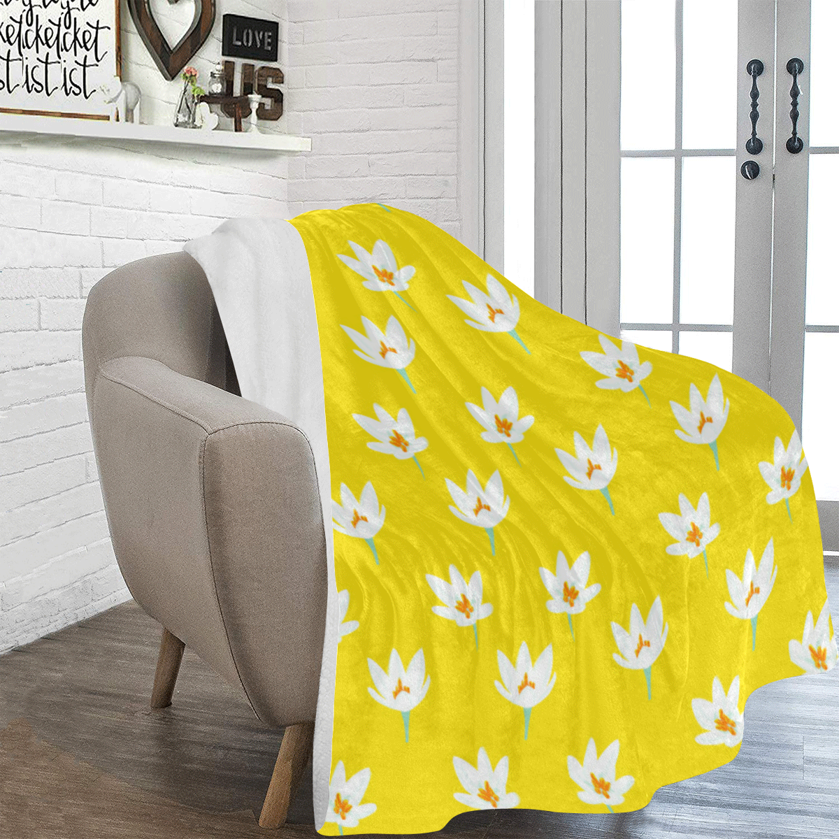 RL yellow Ultra-Soft Micro Fleece Blanket 60"x80"