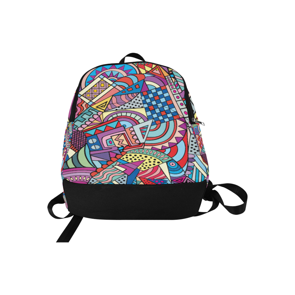 Abstract geometric colors Fabric Backpack for Adult (Model 1659)