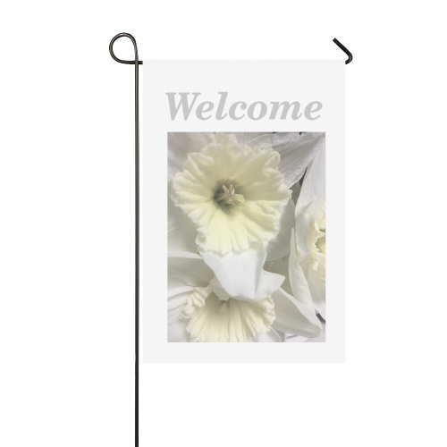 White Daffodils Garden Flag 12‘’x18‘’（Without Flagpole）