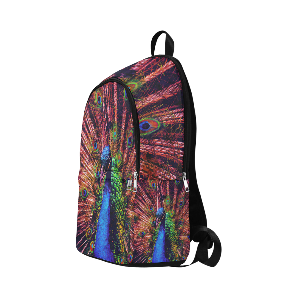 Impressionist Peacock Fabric Backpack for Adult (Model 1659)