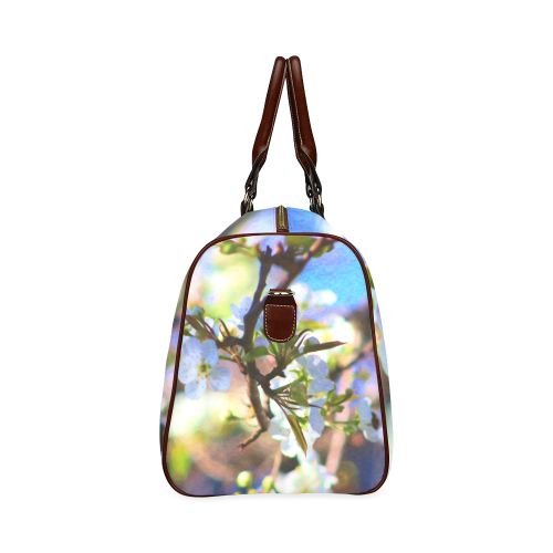 Pear Tree Blossoms Waterproof Travel Bag/Small (Model 1639)