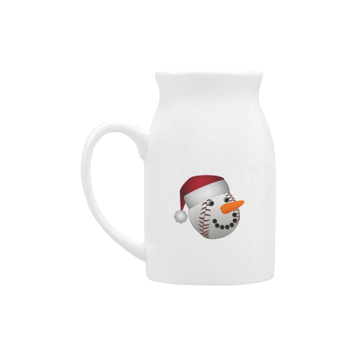 Santa Hat Baseball Cute Face Christmas Milk Cup (Large) 450ml