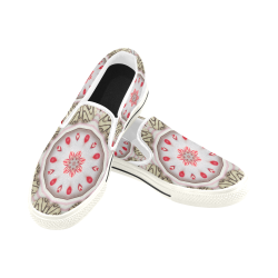 Love and Romance Pastries Cookies and Heart Candie Women's Slip-on Canvas Shoes/Large Size (Model 019)