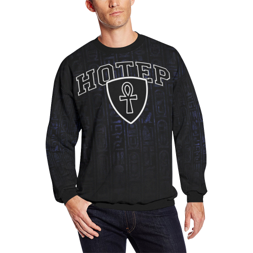 HOTEP Men's Oversized Fleece Crew Sweatshirt (Model H18)