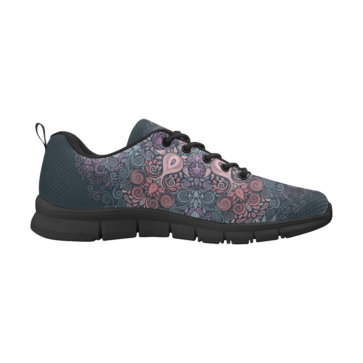 Baroque Garden Watercolor Mandala, pastels Women's Breathable Running Shoes (Model 055)
