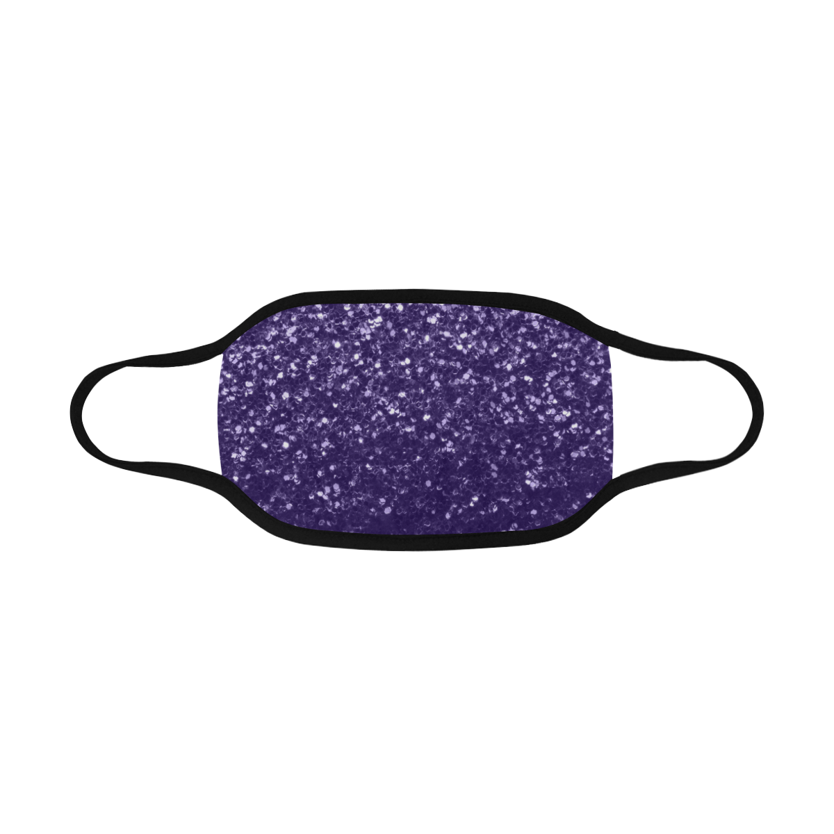 Dark ultra violet purple glitter sparkles Mouth Mask