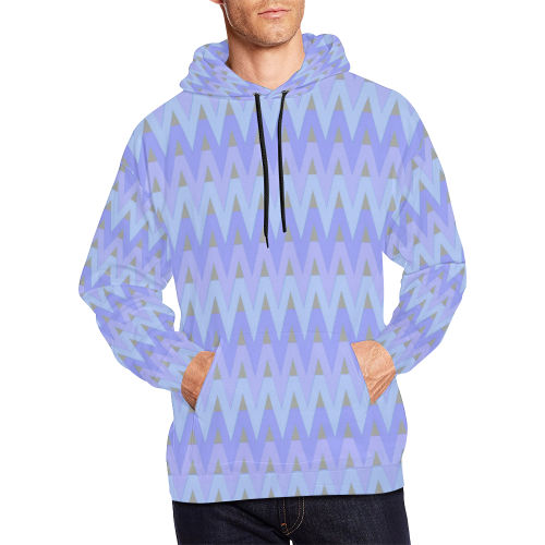 Winter Chevrons All Over Print Hoodie for Men/Large Size (USA Size) (Model H13)