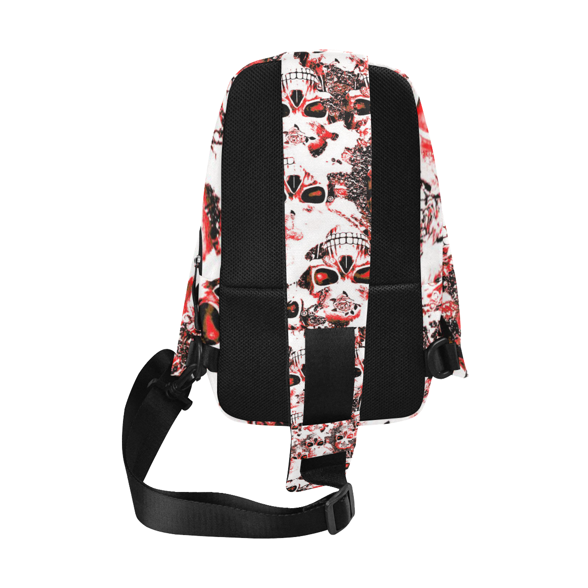 cloudy Skulls white red by JamColors Chest Bag (Model 1678)