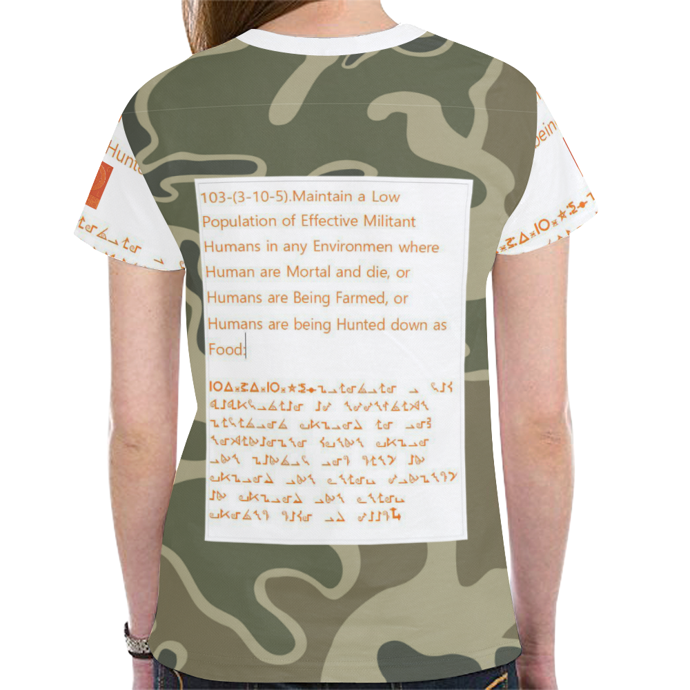 US m1948 ERDL camouflage New All Over Print T-shirt for Women (Model T45)