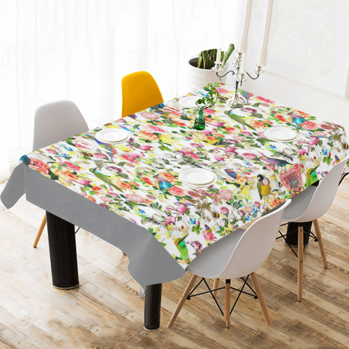 Everything Two (grey) Cotton Linen Tablecloth 60"x120"