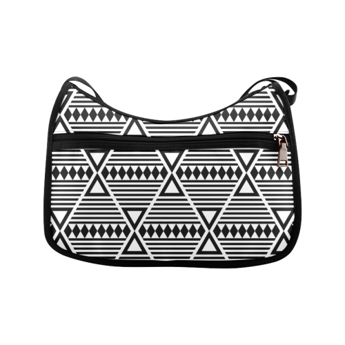 Black Aztec Tribal Crossbody Bags (Model 1616)