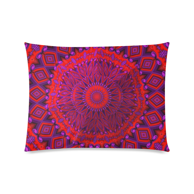 Indian Blanket Under Glass Fractal Abstract Custom Zippered Pillow Case 20"x26"(Twin Sides)