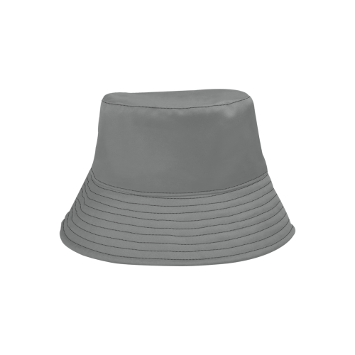 Peaceful Pewter Solid Colored All Over Print Bucket Hat