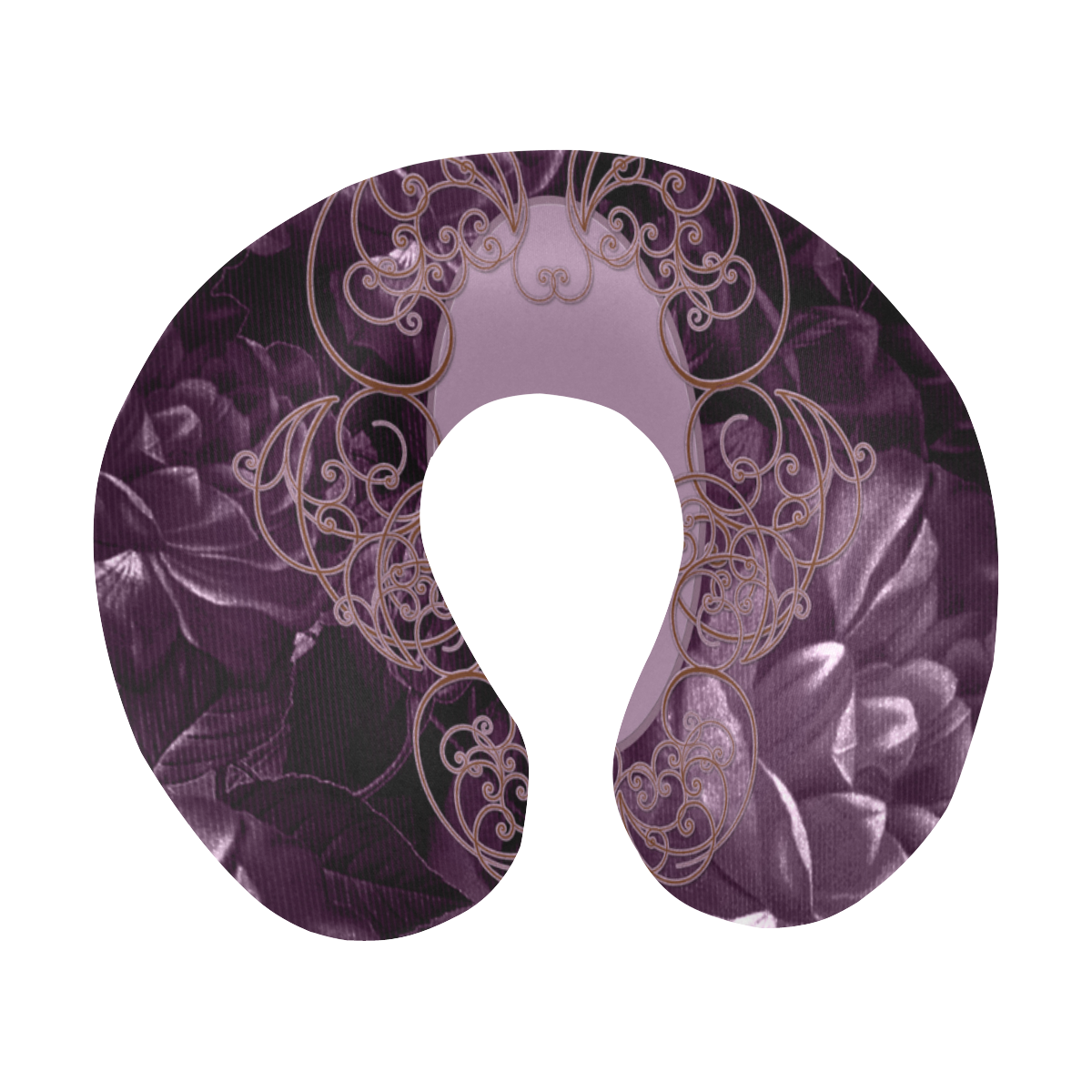 Flowers in soft violet colors U-Shape Travel Pillow