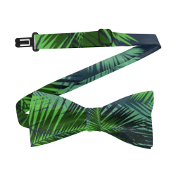 Green Palm Tree Leaves Design Custom Bow Tie