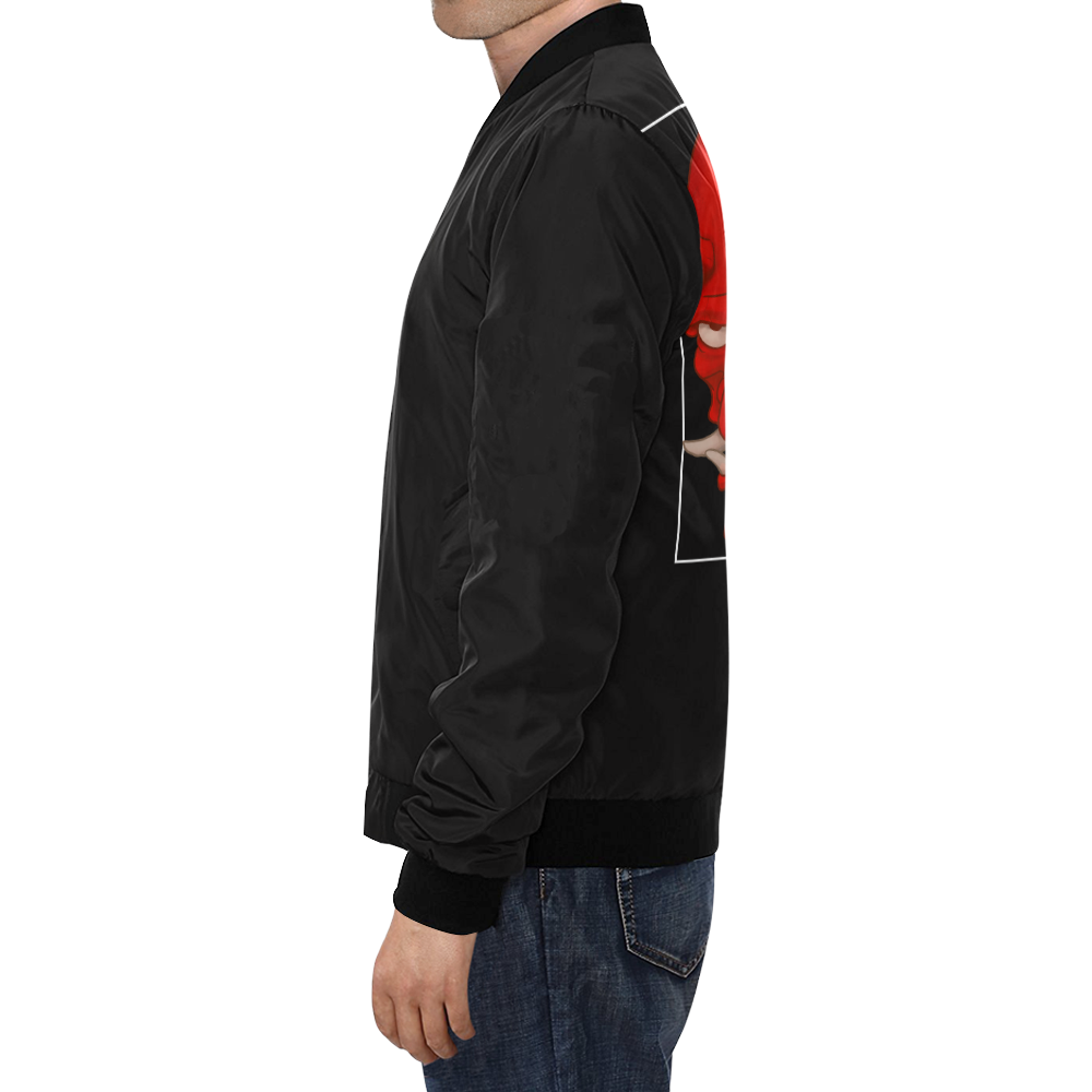 chaqueta bomber de hombre con diseñodevil All Over Print Bomber Jacket for Men (Model H19)