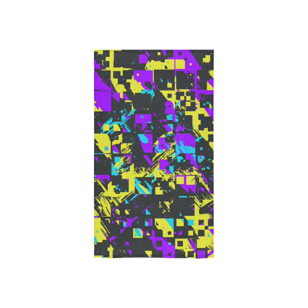 Purple yelllow squares Custom Towel 16"x28"
