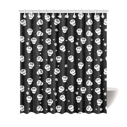 Star Skulls Shower Curtain 72"x84"