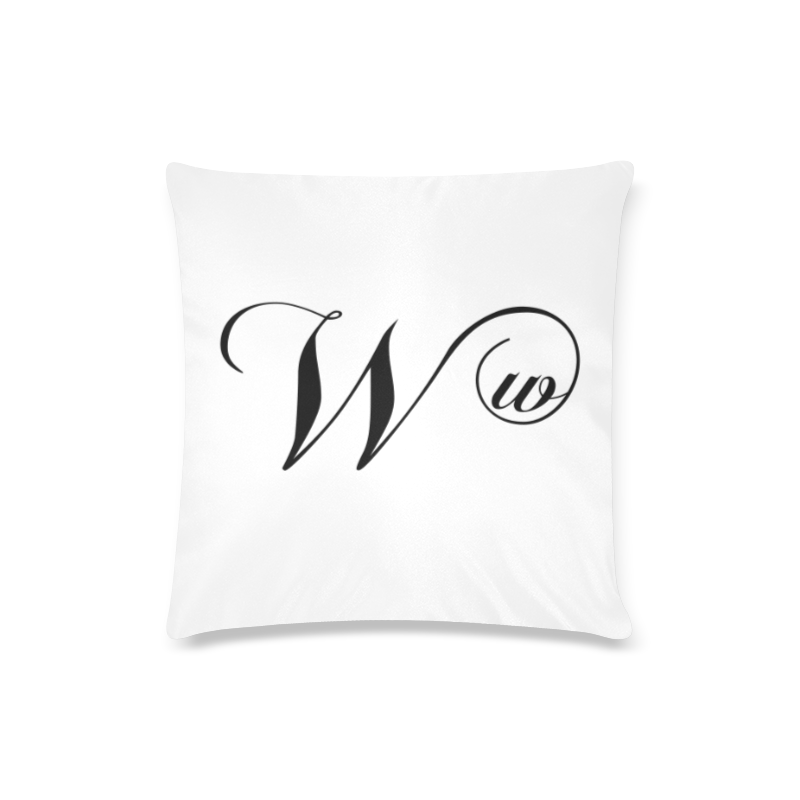 Alphabet W by Jera Nour Custom Zippered Pillow Case 16"x16"(Twin Sides)