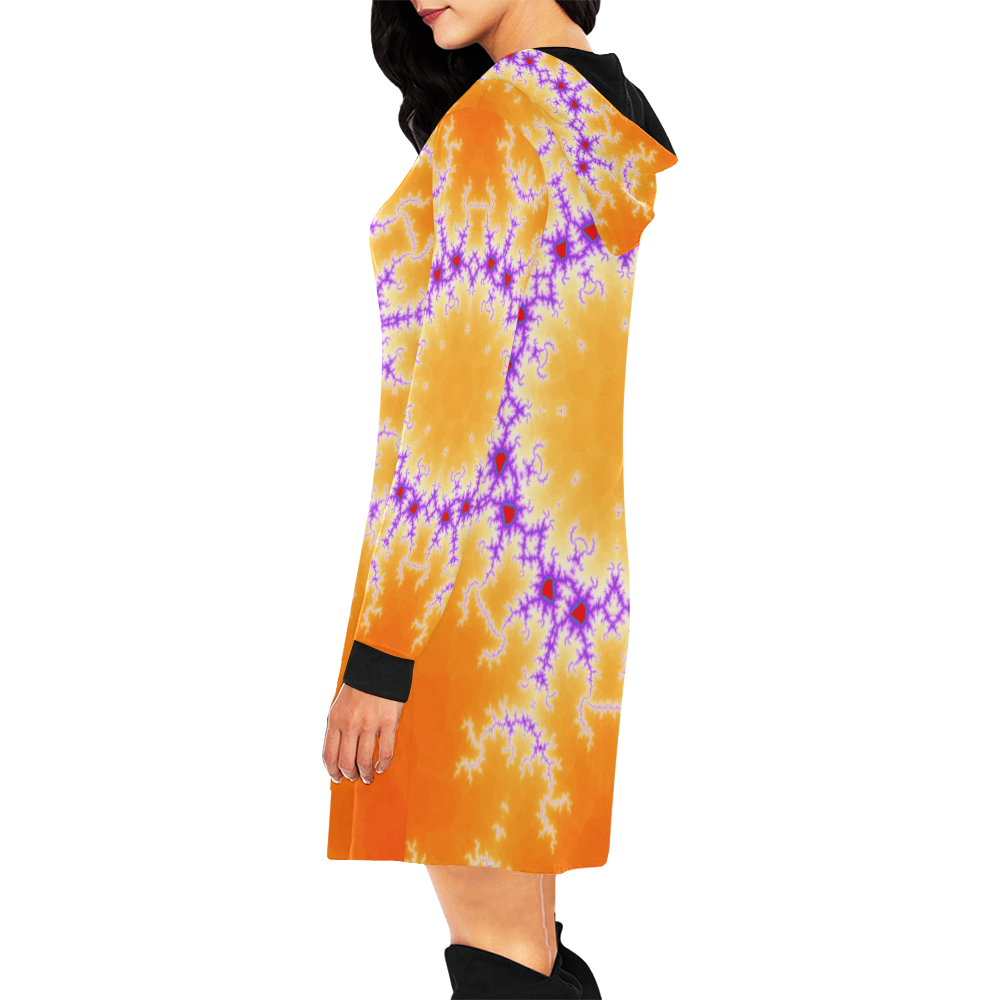 Summer Mandala All Over Print Hoodie Mini Dress (Model H27)