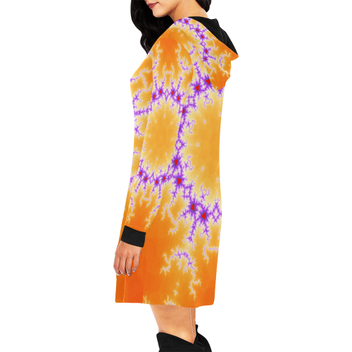 Summer Mandala All Over Print Hoodie Mini Dress (Model H27)