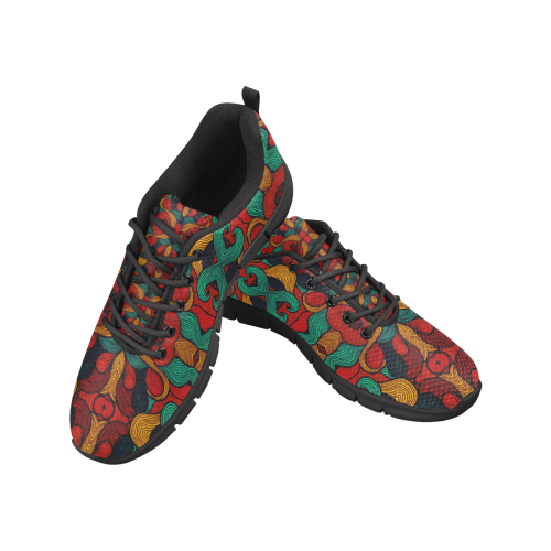 psychedelic art Men's Breathable Running Shoes (Model 055)