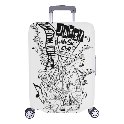 Juleez Luggage Cover Music Cafe Jazz Luggage Cover/Large 26"-28"