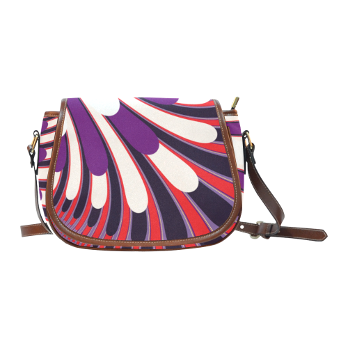 Feather Pattern Saddle Bag/Small (Model 1649) Full Customization