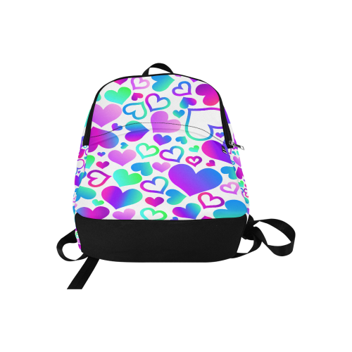 Corazones-multicolores Fabric Backpack for Adult (Model 1659)