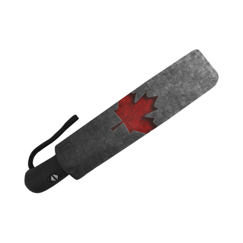 Canadian Flag Stone Texture Anti-UV Auto-Foldable Umbrella (Underside Printing) (U06)