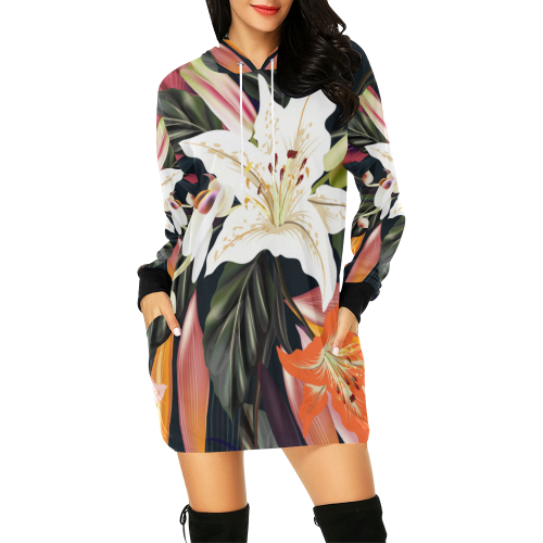 Design hoodie exotico All Over Print Hoodie Mini Dress (Model H27)