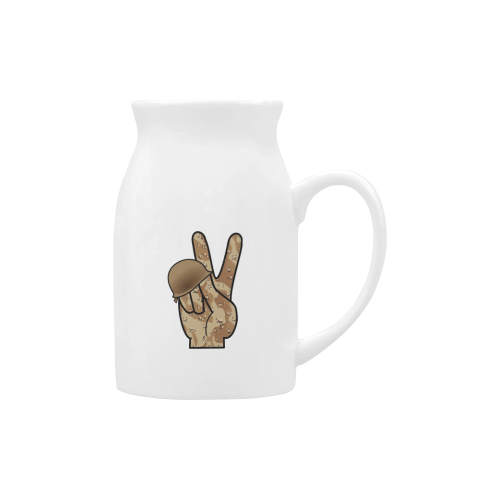 Desert Camouflage Peace Sign Milk Cup (Large) 450ml