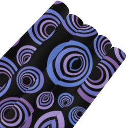 Retro Psychedelic Ultraviolet Blue Pattern Gift Wrapping Paper 58"x 23" (5 Rolls)