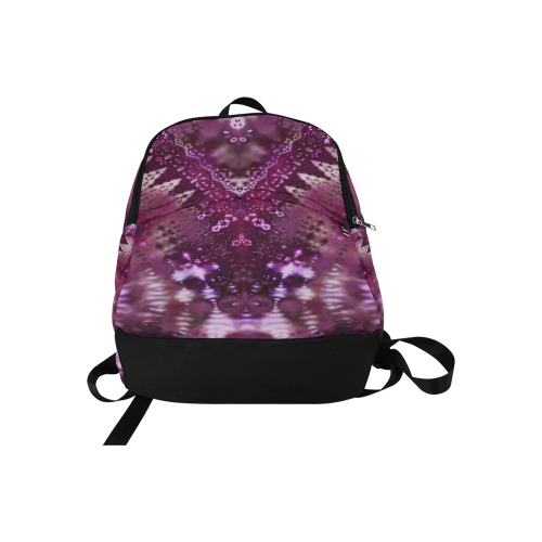 Pink Fractal Lace Fabric Backpack for Adult (Model 1659)