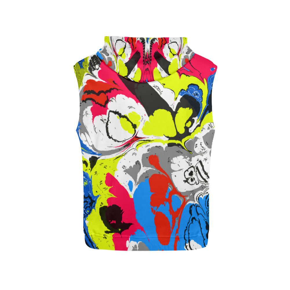 Colorful distorted shapes2 All Over Print Sleeveless Hoodie for Men (Model H15)