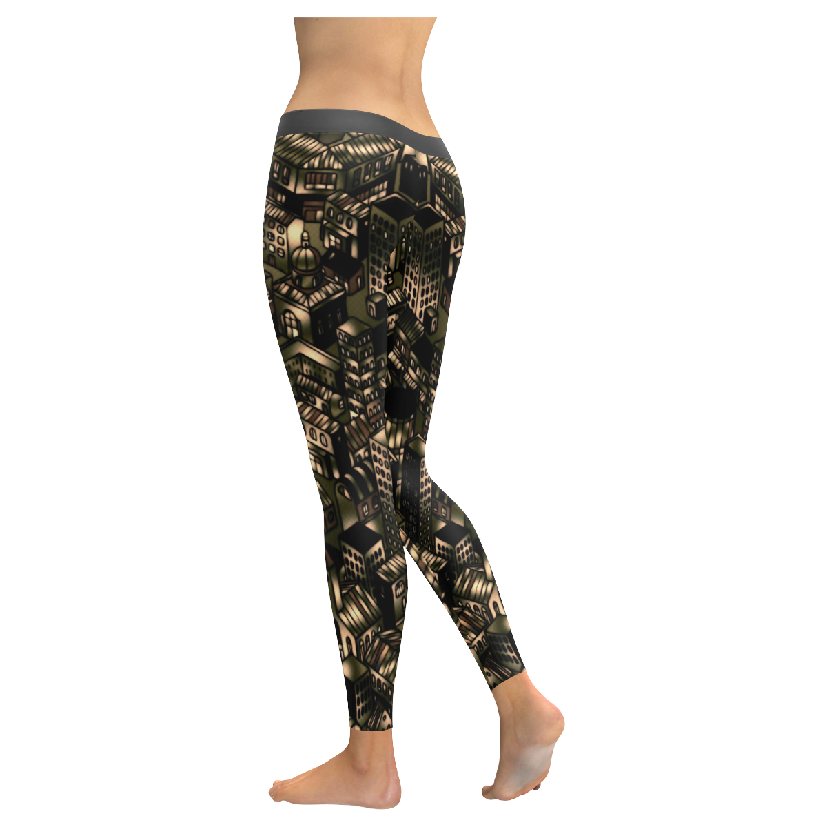 citylights Women's Low Rise Leggings (Invisible Stitch) (Model L05)