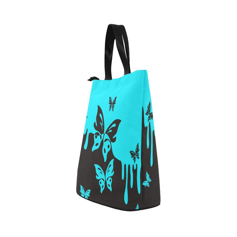 Animals Nature - Splashes Tattoos with Butterflies Nylon Lunch Tote Bag (Model 1670)