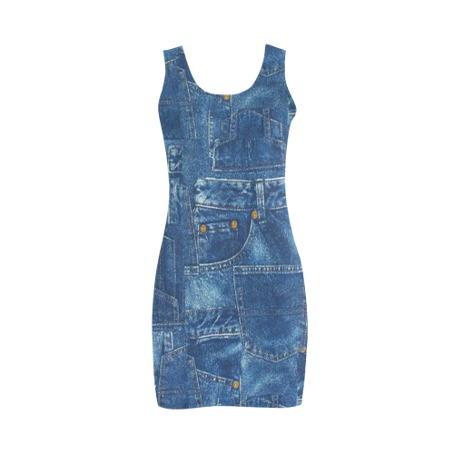 Jean Pocket Medea Vest Dress (Model D06)