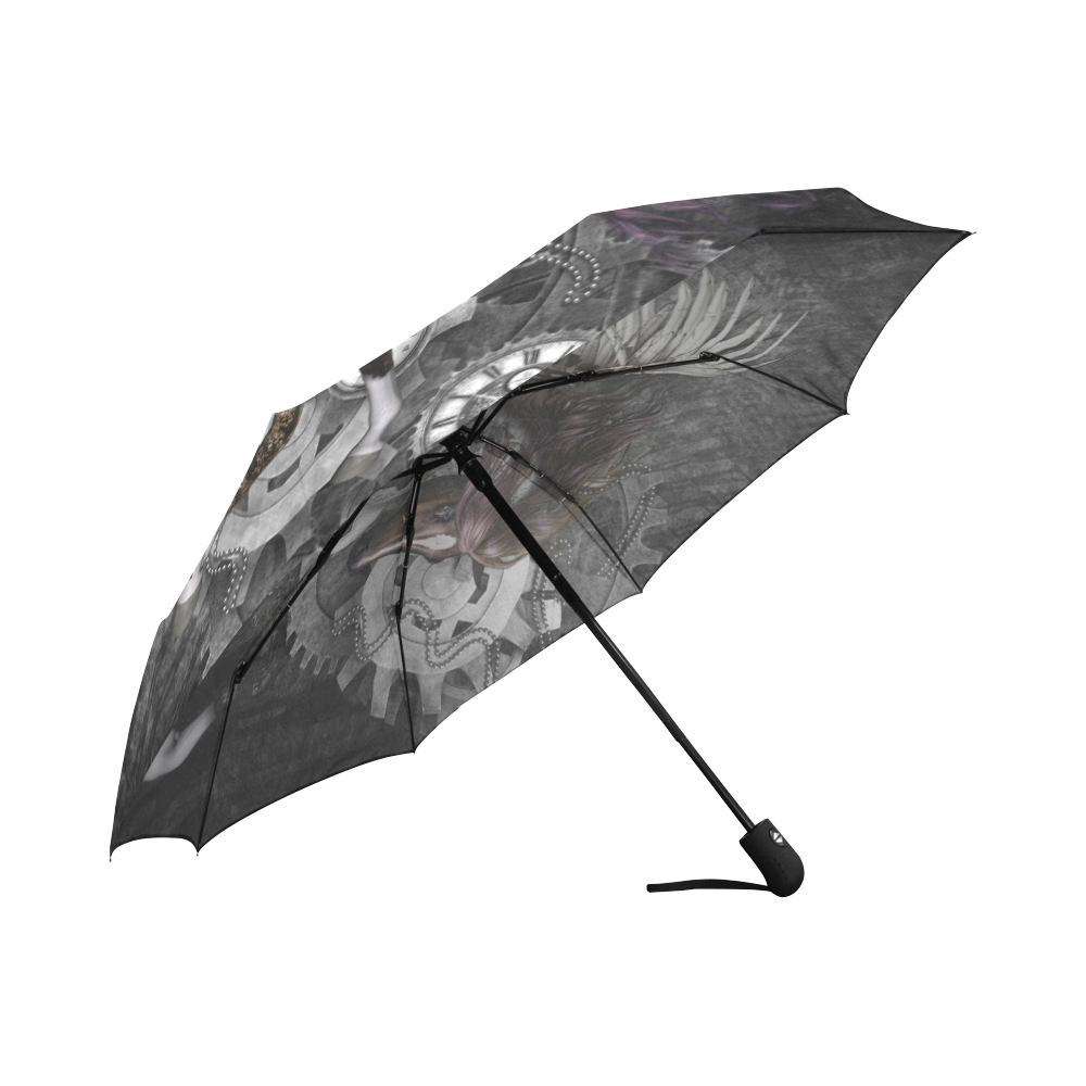 Aweswome steampunk horse with wings Auto-Foldable Umbrella (Model U04)