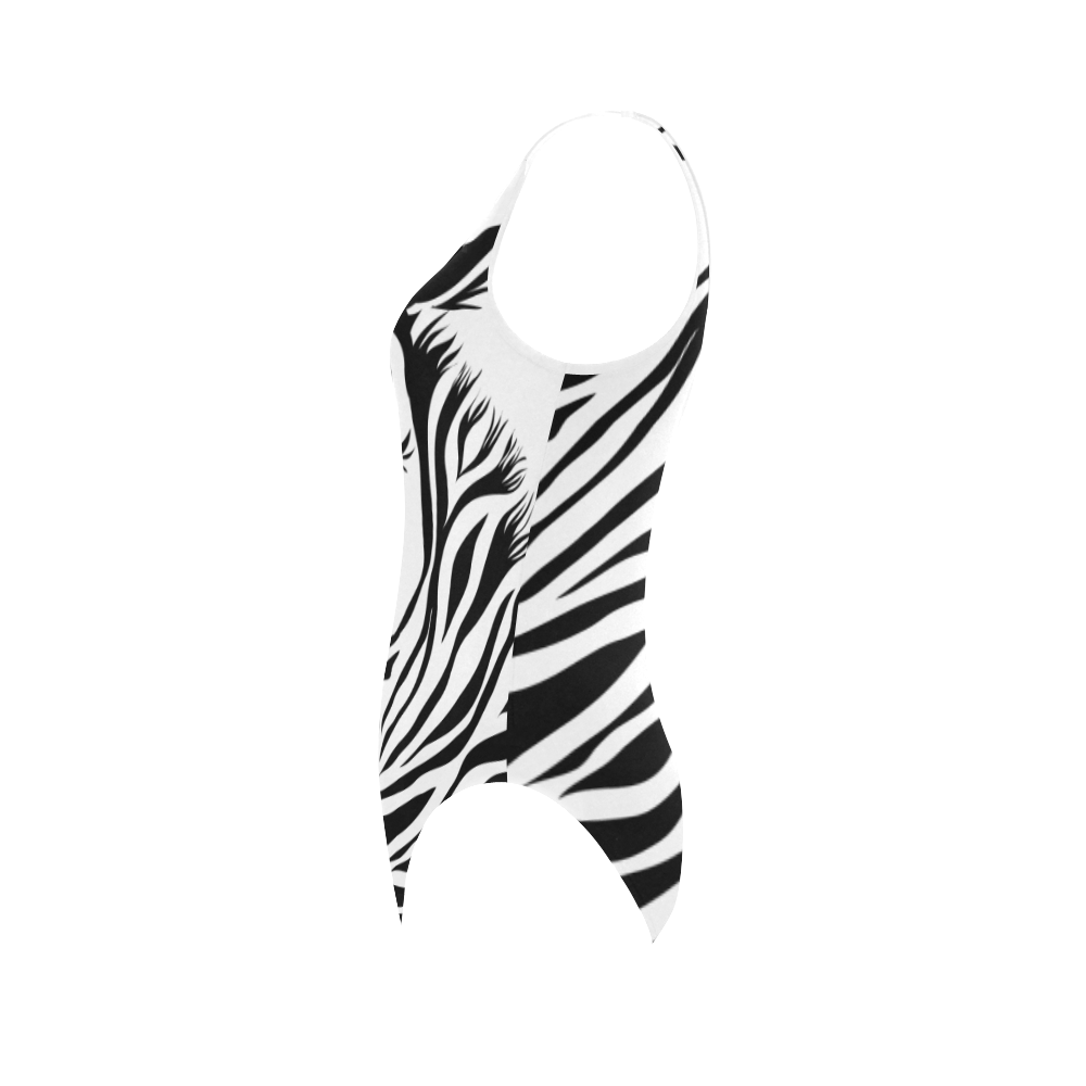 Funky Zebra Vest One Piece Swimsuit (Model S04)