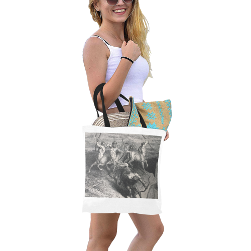 war All Over Print Canvas Tote Bag/Small (Model 1697)