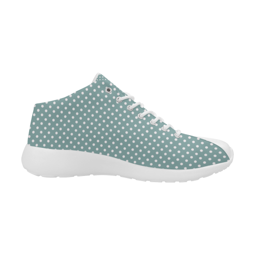 Silver blue polka dots Women's Basketball Training Shoes/Large Size (Model 47502)