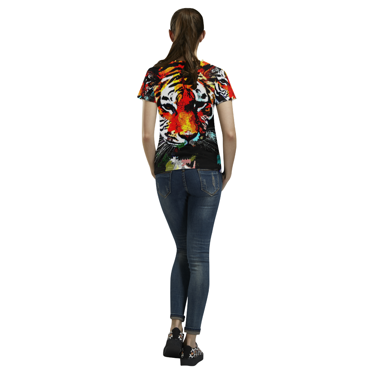 TIGER 12 All Over Print T-Shirt for Women (USA Size) (Model T40)