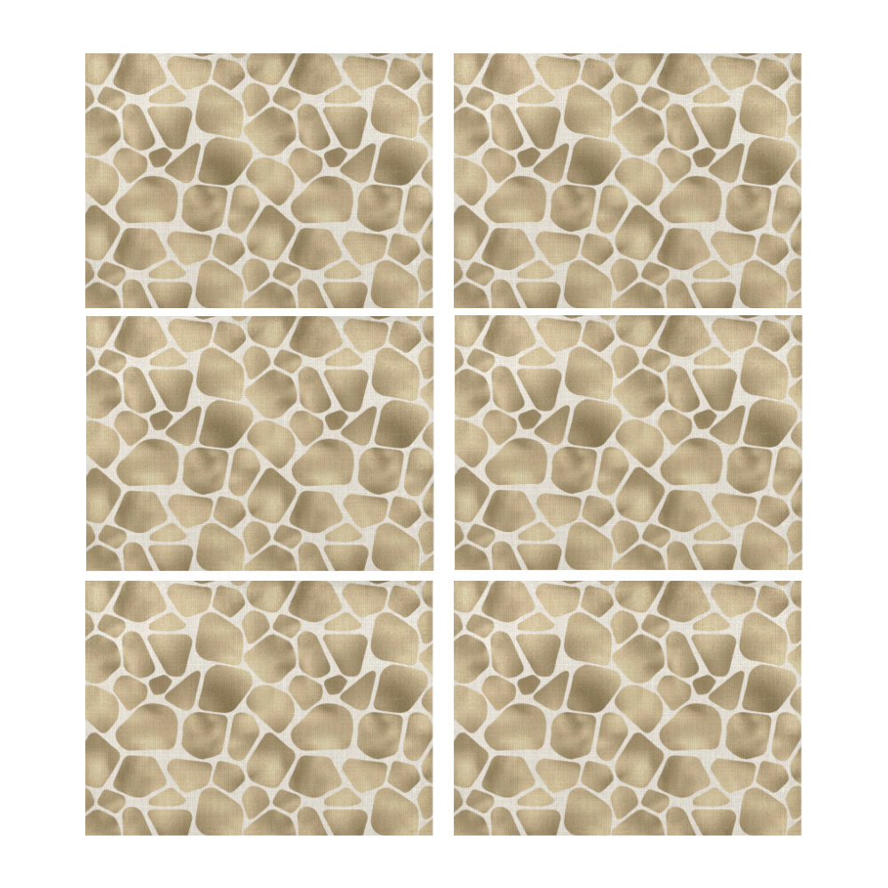 Linen Giraffe Print Placemat 14’’ x 19’’ (Set of 6)