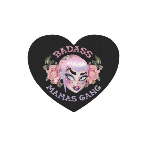 Badass Mama Heart-shaped Mousepad