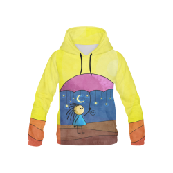 We Only Come Out at Night All Over Print Hoodie for Kid (USA Size) (Model H13)